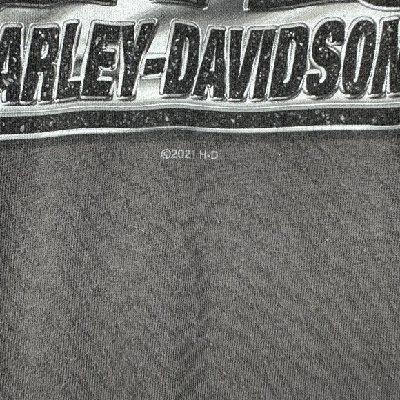 Harley Davidson Shirt Men's XL Gray Skull Nashville Honky Tonk Graphic Tee - Picture 5 of 9